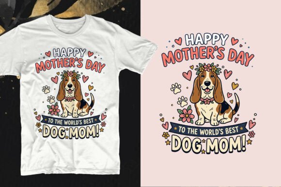 Happy Mother's Day, Dog Mom: Graphics for T-Shirt Designs