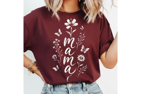 Mama SVG PNG: Summer Floral Graphics for T-Shirt Designs