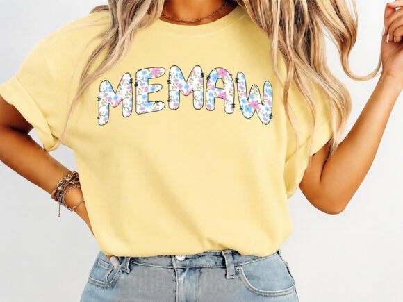Memaw Mom Dainty Lace Girly T-Shirt: Graphics for Designers