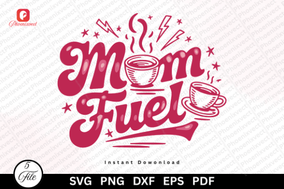 Mom Fuel PNG: Retro Graphics for Modern Illustrations