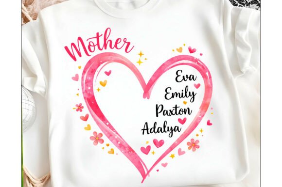 Mom Mama PNG: Heart Graphics for T-Shirt Designs