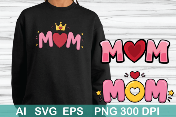 Mom T-Shirt Designs Set: Graphics for Crafters