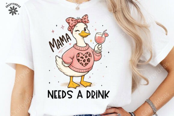 Mother's Day Mama Goose PNG: Funny Mom Graphics & T-Shirt Designs