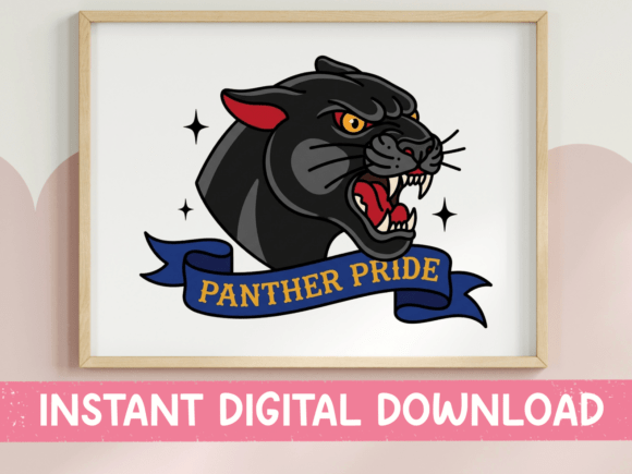 Panther Pride SVG: Bold Graphics for T-Shirt Designs