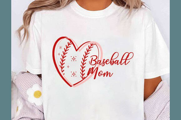 Retro Baseball Mom Graphics for T-Shirt Designs