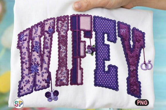 Reviewing Wifey Patchwork Lace PNG for Embroidery