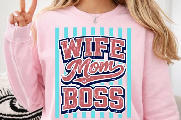 Striped Mother's Day Graphics for T-Shirt Designs